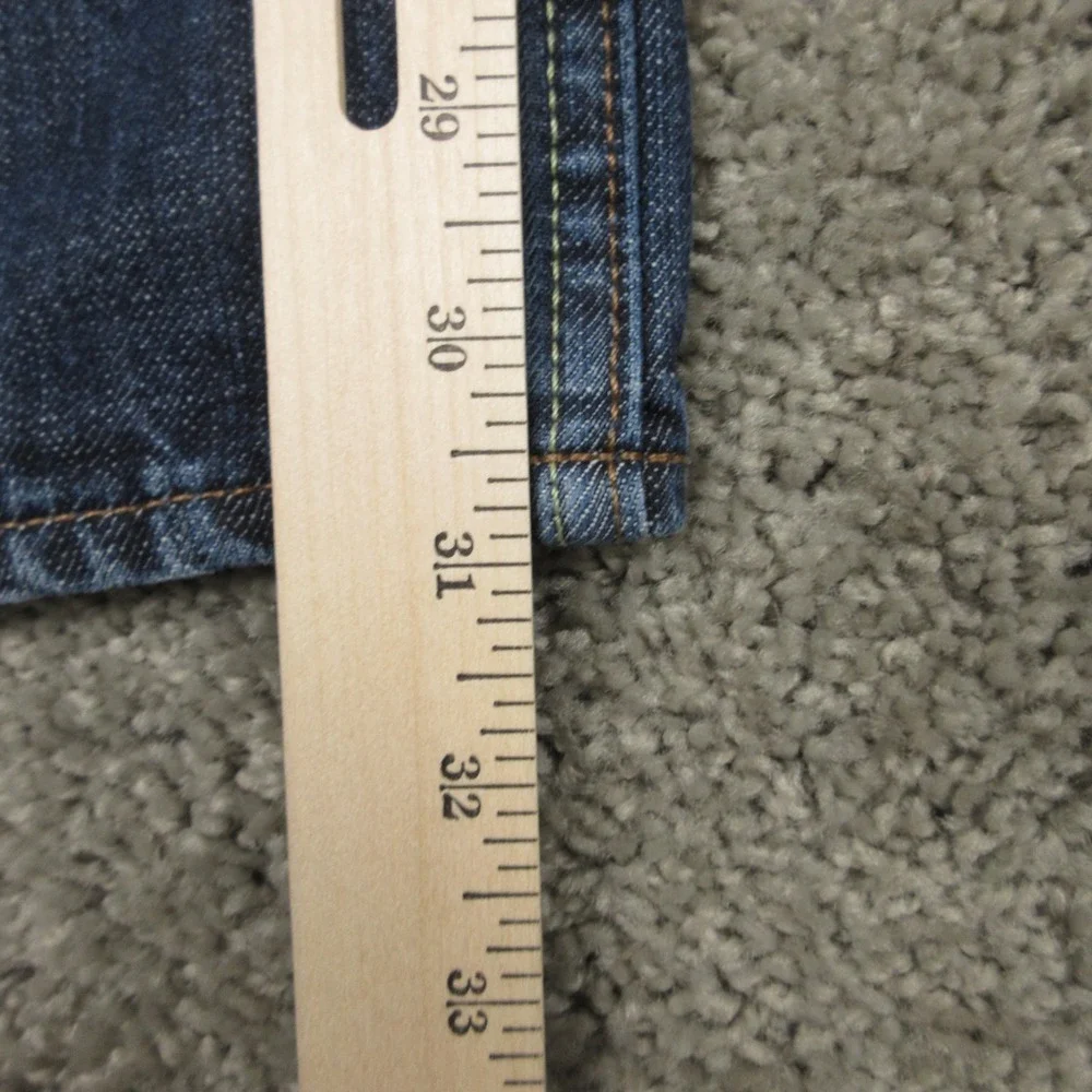 Banana Republic Jeans Mens 38x32 Blue Regular Straight Faded Whisker Denim Pants